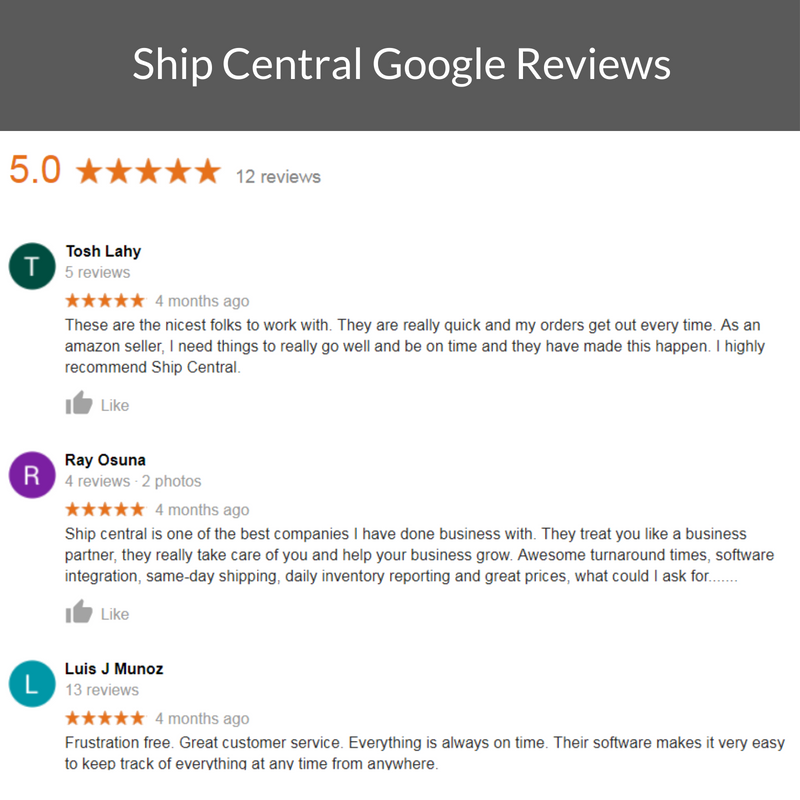 Ship Central Google Reviews